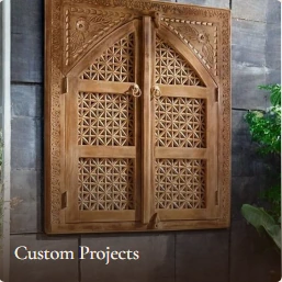 bespoke carved wood interior projects manufacturer VAVA Woods India