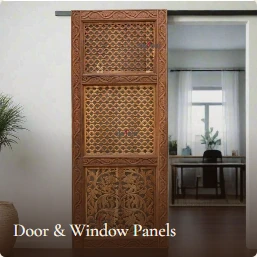 custom carved wooden jali and window panels manufacturer India